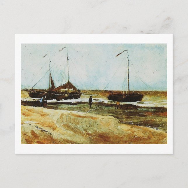 Cartão Postal Beach Scheveningen, Calm Weather, Vincent van Gogh (Frente)