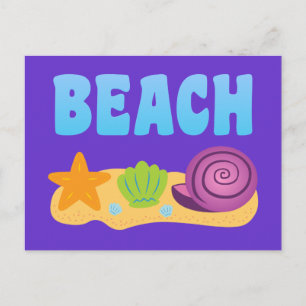 Cartão Postal Beach Seashells