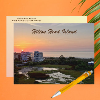 Cartão Postal Beach Sunrise Hilton Head Island Sul Carolina