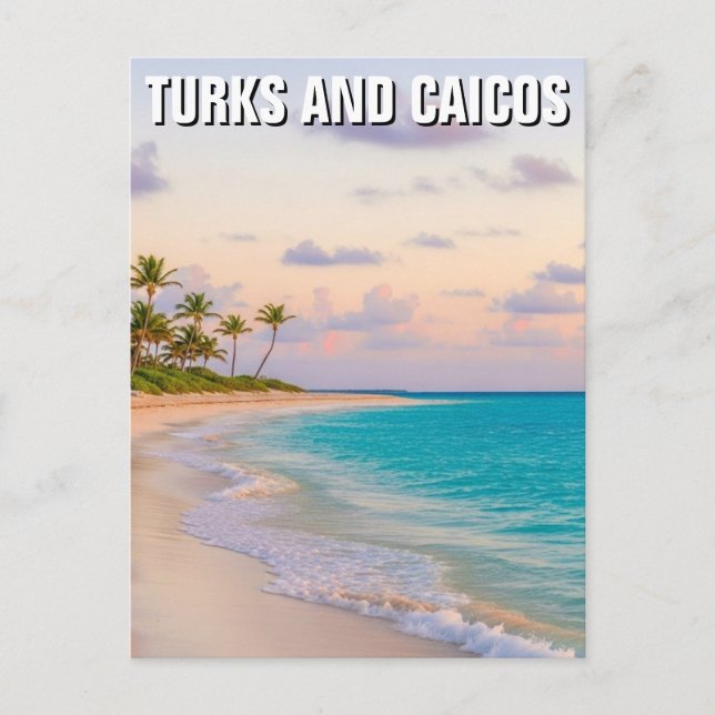 Cartão Postal Beach Turks and Caicos Travel (Frente)