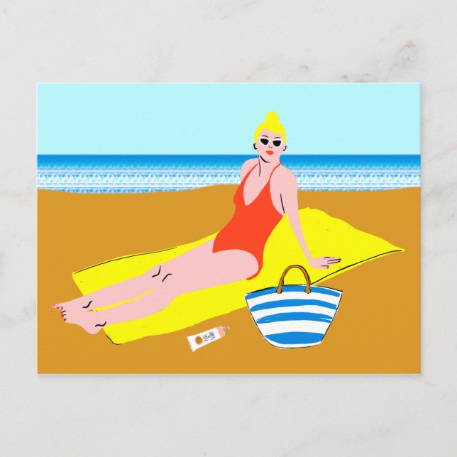 Cartão Postal Beachy Keen - Amarelo (Frente)