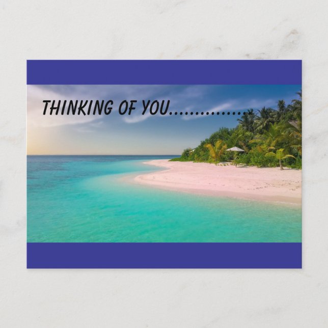 Cartão Postal beachy thinking of you  (Frente)