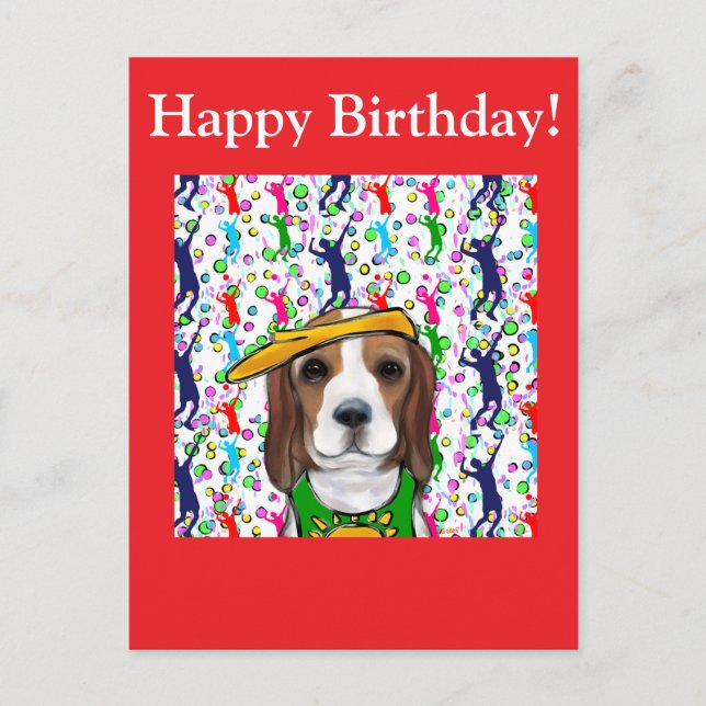 Cartão Postal Beagle  (Frente)