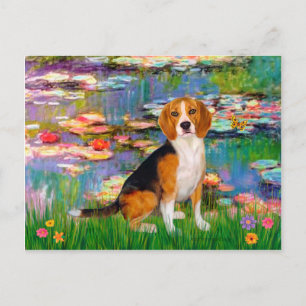 Cartão Postal Beagle 7 - Lírios 2