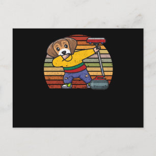 Cartão Postal Beagle Dabbing, Lituânia, amante de cão, amarração