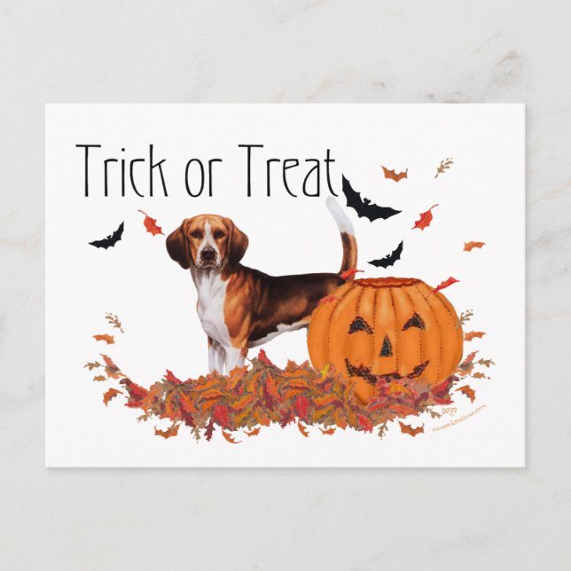 Cartão Postal Beagle Halloween (Frente)