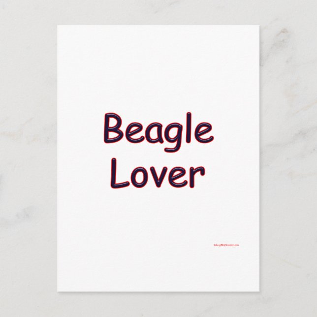 Cartão Postal Beagle Lover (Frente)