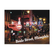 Beale Street, Memphis, cena noturna de Tennesee