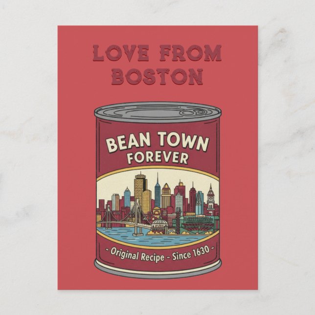 Cartão Postal Bean Town Forever Boston (Frente)