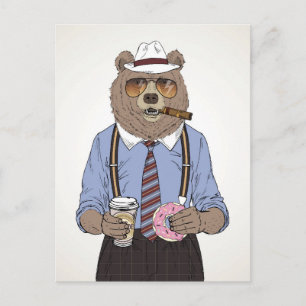 Cartão Postal Bear Breakfast