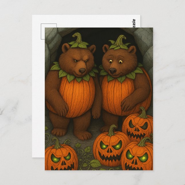 Cartão Postal Bear Couple Costumes (Frente/Verso)