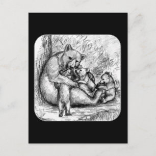 Cartão Postal Bear Family