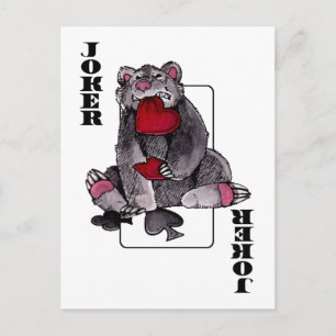 Cartão Postal Bear Joker