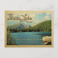 Bear Lake Colorado Vintage Montanhas Rocky
