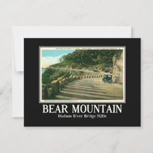 Cartão Postal Bear Mountain NY Hudson River Vintage