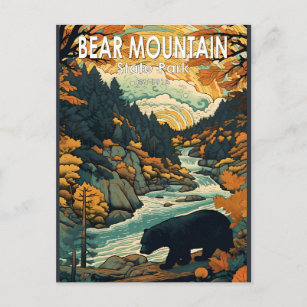 Cartão Postal Bear Mountain State Park New York Viagem Vintage