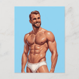 Cartão Postal Beard & Brightness: The Modern Man in Retro Style