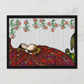 Cartão Postal Beardsley Inspirou a Princesa Dormindo