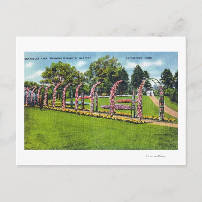 Cartão Postal Beardsley Park View of the Botanical Gardens (Frente)