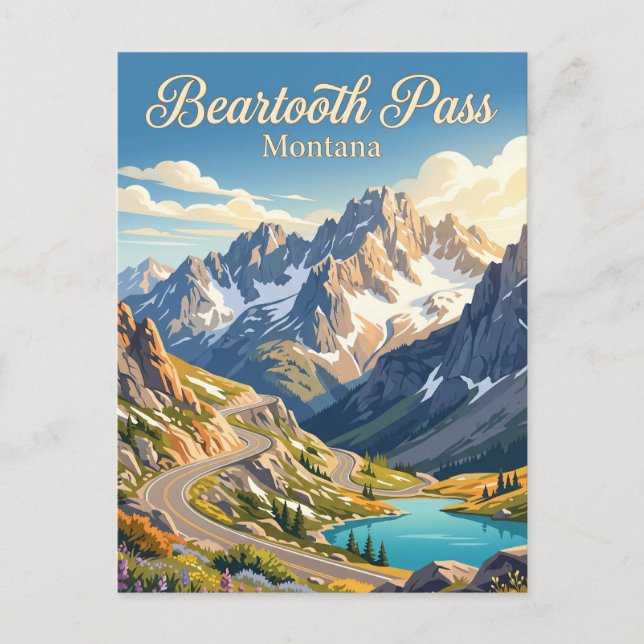 Cartão Postal Beartooth Pass, Montana (Frente)