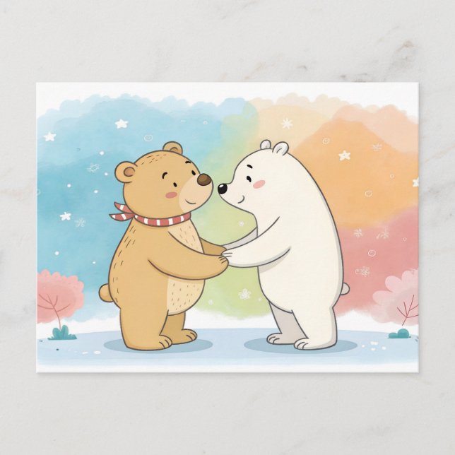 Cartão Postal Beary Best Friends (Frente)