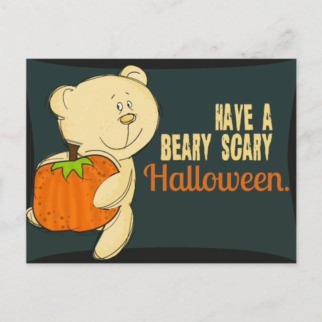 Cartão Postal Beary Scary Halloween (Frente)
