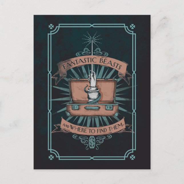 CARTÃO POSTAL BEASTAS FANTÁSTICOS E ONDE ENCONTRÁ-LOS? (Frente)