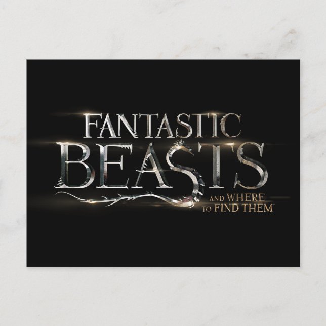 Cartão Postal BEASTAS FANTÁSTICOS E ONDE ENCONTRÁ-LOS Logotipo™ (Frente)