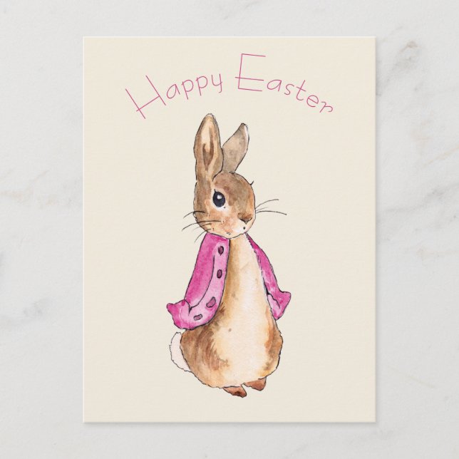 Cartão Postal Beatrix Potter, coelho da Páscoa (Frente)