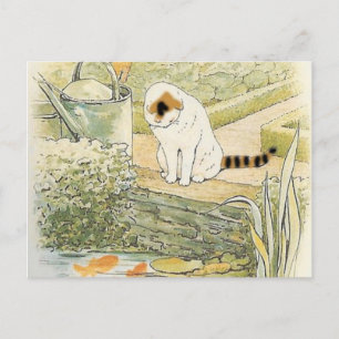 Cartão Postal Beatrix Potter - Gato Branco