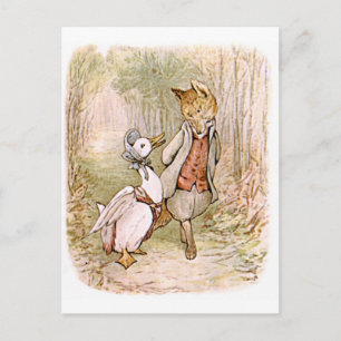 Cartão Postal Beatrix Potter, Jemima Puddle Duck, Sr. Tod