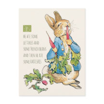 Beatrix Potter Rabbit gorging em rabanetes CC115