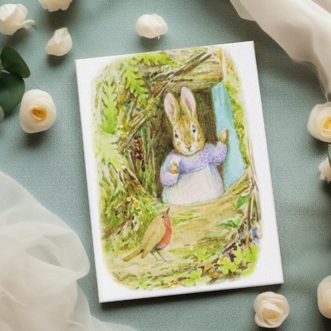 Cartão Postal Beatrix Potter Robin Heralds o Primavera (Criador carregado)