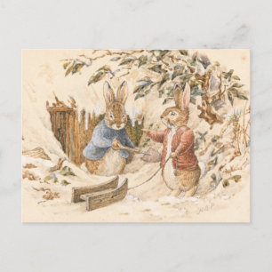 Cartão Postal Beatrix Potter Winter Season