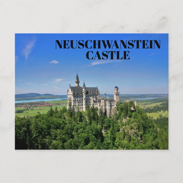 Cartão Postal Beauely Neuschwanstein Castle Bavaria Alemanha (Frente)