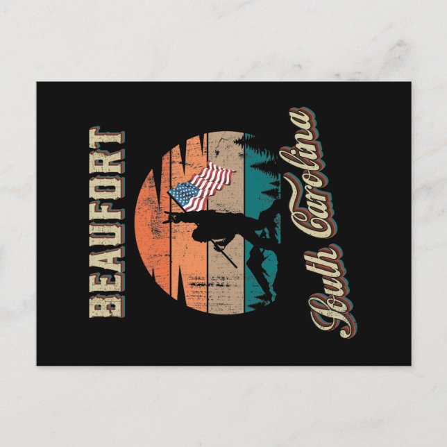 Cartão Postal Beaufort Carolina do Sul (Frente)