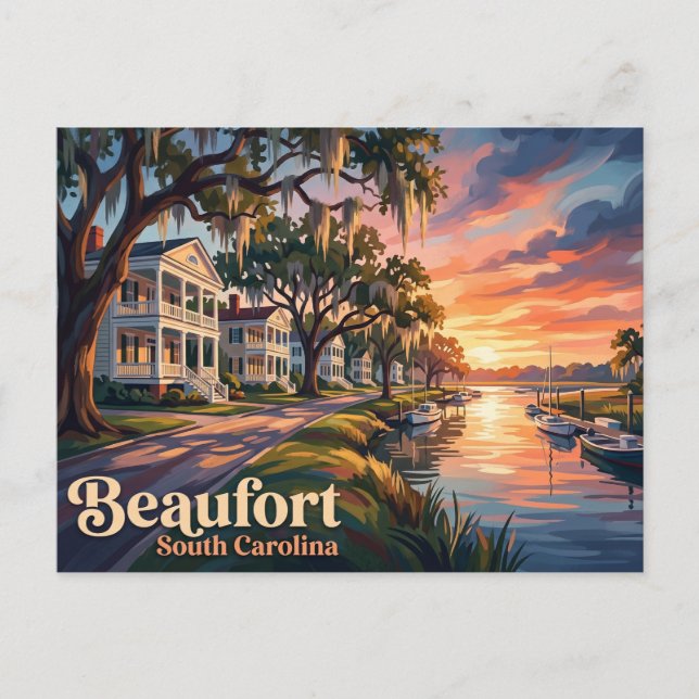 Cartão Postal Beaufort EUA (Frente)