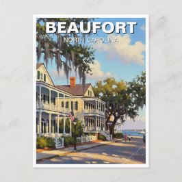 Cartão Postal Beaufort North Carolina Souvenir