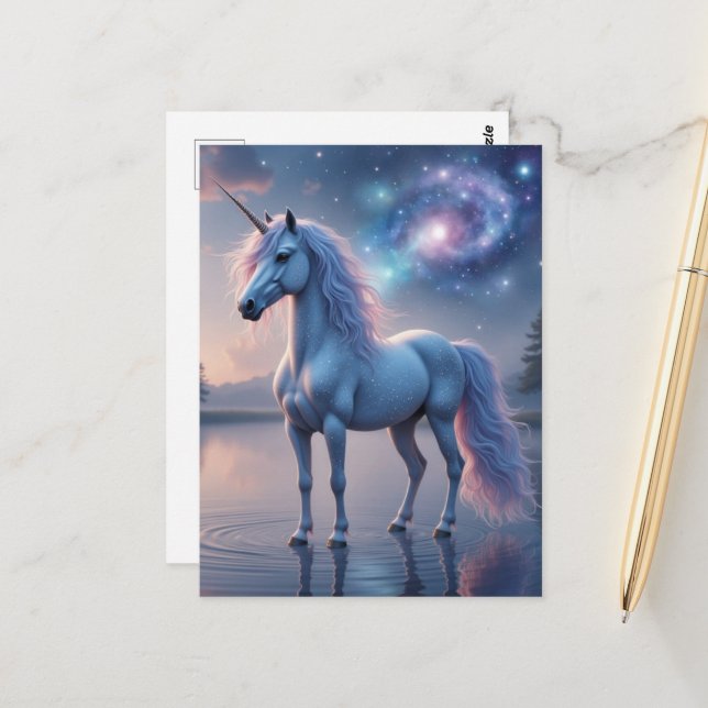 Cartão Postal Beautiful Fantasy Unicorn (Frente/Verso In Situ)