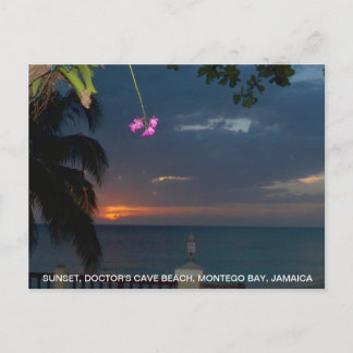 Cartão Postal Beautiful Sunset Doctor's Cave Beach, Jamaica