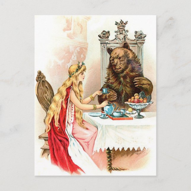 Cartão Postal Beauty In Pink And The Beast (Frente)