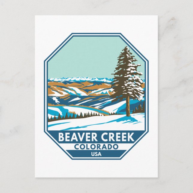 Cartão Postal Beaver Creek Ski Area Winter Colorado (Frente)