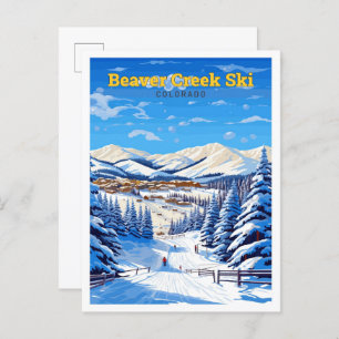 Cartão Postal Beaver Creek Ski Colorado Viagem Vintage