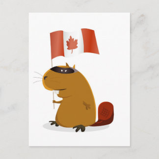 Cartão Postal Beaver do Dia do Canadá