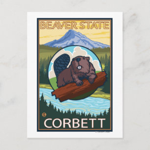 Cartão Postal Beaver & Mt. Hood - Corbett, Oregon