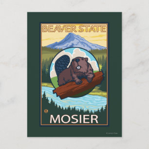 Cartão Postal Beaver & Mt. Hood - Mosier, Oregon