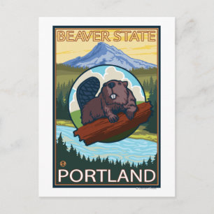 Cartão Postal Beaver & Mt. Hood - Portland, Oregon