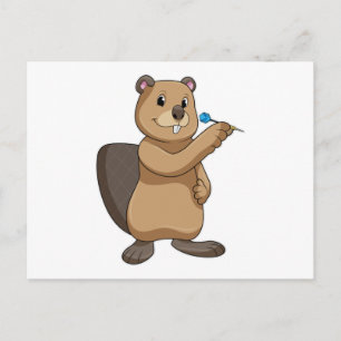 Cartão Postal Beaver nas Trevas com Dart