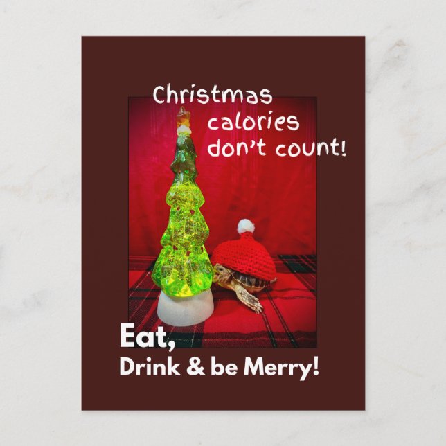 Cartão Postal Beba e seja feliz e engraçado, sulcata de bebê (Frente)