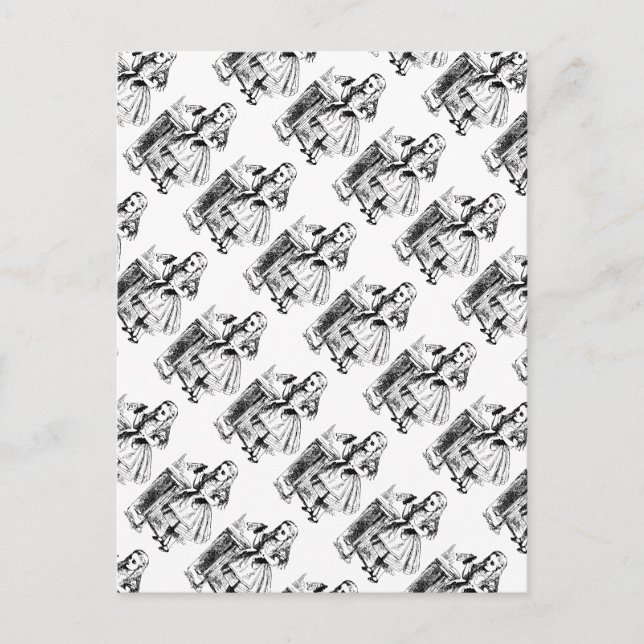 Cartão Postal Beba Me Antigo Alice no País das Maravilhas (Frente)